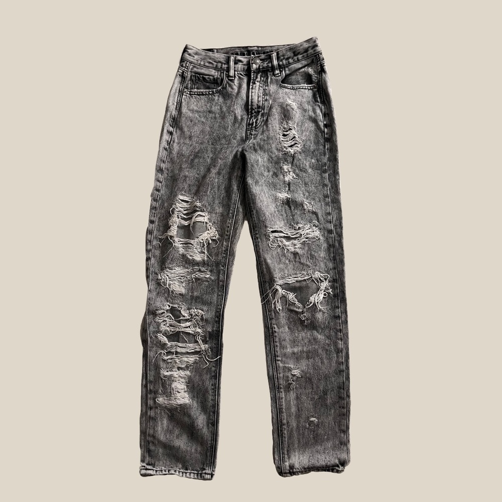 Grey Distressed Jeans